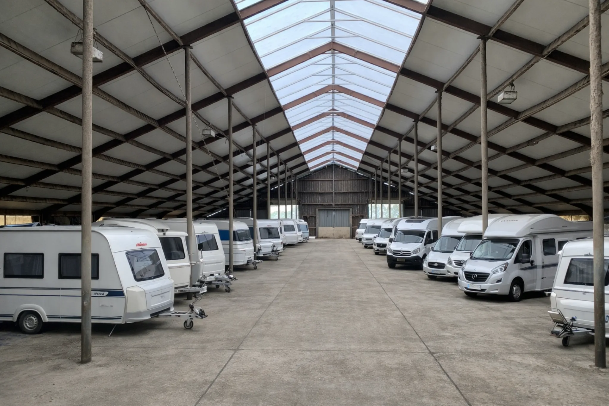 stalrenovatie of nieuwbouw naar stalling van campers en caravans